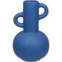 Ver imagem 1 de Vaso Decorativo de Cerâmica Azul 20x12x12cm Enfeite Sala Mesa Estante Aparador