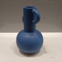 Ver imagem 3 de Vaso Decorativo de Cerâmica Azul 20x12x12cm Enfeite Sala Mesa Estante Aparador