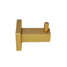 Porta Toalha Cabide Dourado Fosco Banheiro Quadrado Metal - 2