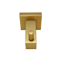 Ver imagem 3 de Porta Toalha Cabide Dourado Fosco Banheiro Quadrado Metal