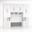 Ver imagem 2 de Guarda Roupa Casal King Size 1223SK 6 Portas 10 Gavetas MDF Branco Móveis Ilan 343cm