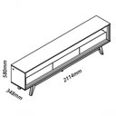 Ver imagem 5 de Rack para Tv Retrô com Led Requinte Cinza com Off White - Gelius Móveis