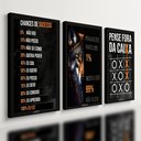 Ver imagem 1 de Kit3 Quadro Decorativo Frase Motivacional Escritório Sucesso Qualidade Premium 28x20cm