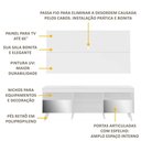 Ver imagem 4 de Rack com Painel TV 65" Retrô com Espelho Flórida Multimóveis V3138