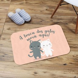Tapete Capacho "louca Dos Gatos" (eco Slim) - Like Geek - 3
