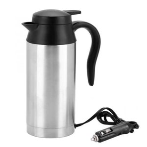 Garrafa Termica Eletrica 600ml Inox 12v Portatil para Carro Viagem Barco Cafe Cha e Bebidas Quentes