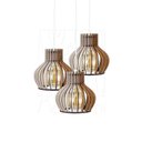 Ver imagem 4 de Luminaria Pendente Tripla Circus 15 E27 Mdf Cr Desmontada:branco