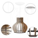 Ver imagem 6 de Luminaria Pendente Tripla Circus 15 E27 Mdf Cr Desmontada:branco