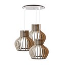 Ver imagem 1 de Luminaria Pendente Tripla Circus 15 E27 Mdf Cr Desmontada:branco