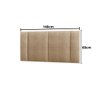 Cabeceira Casal Estofada com Led - Boucle Bege - 2