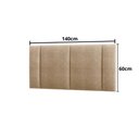Ver imagem 2 de Cabeceira Cama Box Estofada Casal 1,40 Boucle Bege com LED