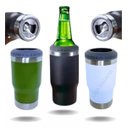 Ver imagem 1 de Copo Porta Cerveja Garrafa Latinha Térmico Inox 420ml Verde