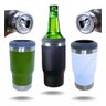 Copo Porta Cerveja Garrafa Latinha Térmico Inox 420ml Verde - 1