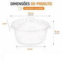 Ver imagem 3 de Panela Cacarola para Micro-Ondas Plastico Polipropileno 2,6L com Tampa Pipoqueira Vazada Multiuso