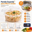 Ver imagem 2 de Panela Cacarola para Micro-Ondas Plastico Polipropileno 2,6L com Tampa Pipoqueira Vazada Multiuso