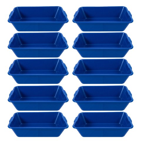 Kit 10 Caixas de Massa 40 Litros Azul Afort
