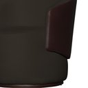 Ver imagem 3 de Poltrona Organica Beatriz Suede Marrom C/ Composê Corano Marrom - Lm Decor