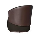 Ver imagem 4 de Poltrona Organica Beatriz Suede Marrom C/ Composê Corano Marrom - Lm Decor