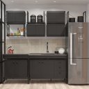 Ver imagem 3 de Balcão Módulo Fogão Industrial de Cozinha 80x54cm Preto