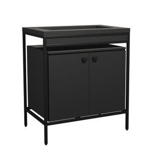 Balcão Módulo Fogão Industrial de Cozinha 80x54cm Preto