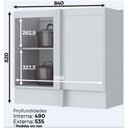 Ver imagem 2 de Balcão C361 Canto Reto Com 1 Porta Henn Branco
