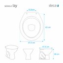 Ver imagem 2 de Assento Sanitário Decorado Borboleta Izy Preto vaso Deca