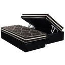 Ver imagem 1 de Conjunto Box Baú Solteiro: Colchão Molas Paropas D28 / Master Ag80 Black Double Face 17 + Base Crc