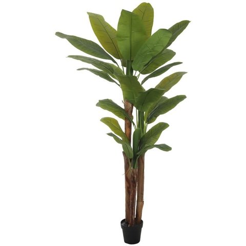 Planta Artificial Arvore Bananeira Real Toque C/pote X27 Verde 2m
