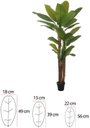 Ver imagem 2 de Planta Artificial Arvore Bananeira Real Toque C/pote X27 Verde 2m