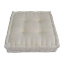 Ver imagem 1 de Futon Turco 50x50x12cm - Tecido Viscose C/ Algodão Cotelê - Cor Cru