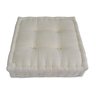 Futon Turco 50x50x12cm - Tecido Viscose C/ Algodão Cotelê - Cor Cru - 1
