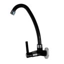 Ver imagem 2 de Torneira Abs Preta Cromada Pia Cozinha Parede - 1167