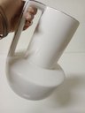 Ver imagem 3 de Vaso Shape Decorativo Cachepô Enfeite 26x19x19cm Cerâmica Branco