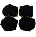 Ver imagem 1 de Porta Copos De Obsidiana Com Banho Dourado (10A13 Cm) - 4 Un