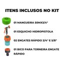 Ver imagem 2 de Mangueira Jardim 50m Metros + Esguicho Hidropistola + Engate Rápido 3/4" e 5/8" + Bico P/ Engate Ráp