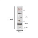 Ver imagem 3 de Guarda-roupa Modular 1 Porta com Prateleiras 35cm 100% Mdf Altezza Clean