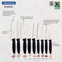 Ver imagem 3 de Jogo de Facas Tramontina Plenus 8 Peças com Lâminas em Aço Inox e Cabos de Polipropileno Preto