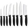 Jogo de Facas Tramontina Plenus 8 Peças com Lâminas em Aço Inox e Cabos de Polipropileno Preto - 1