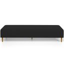 Ver imagem 3 de Kit 02 Puffs Decorativo Sala de Estar Bali W01 Pés Palito 210x60cm Suede Preto - Lyam Decor