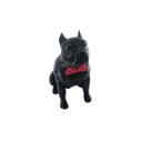 Ver imagem 1 de Pitbull Macho Orelha Cortada com Gravata Miniatura Decoração 3d:preto