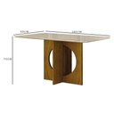Ver imagem 2 de Mesa de Jantar Lorena Plus 160x80 com Vidro Freijó Off White - Leifer Móveis
