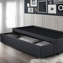 Ver imagem 6 de Base Box Cama Solteirão com Gaveta Sapateira para Colchão 96x203cm Linho