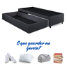 Base Box Cama Solteirão com Gaveta Sapateira para Colchão 96x203cm Linho - 10