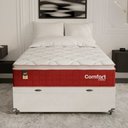 Ver mais imagens de Cama Box Baú Casal Colchão Comfort Class Pillow Top 138x188 Vinho/suede Branco