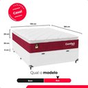 Ver imagem 4 de Cama Box Baú Casal Colchão Comfort Class Pillow Top 138x188 Vinho/suede Branco