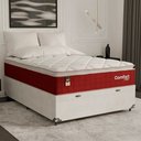 Ver imagem 7 de Cama Box Baú Casal Colchão Comfort Class Pillow Top 138x188 Vinho/suede Branco