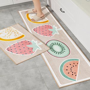 JOGO DE COZINHA 2 PÇS ANTEDERRAPANTE PVC - FRUTAS