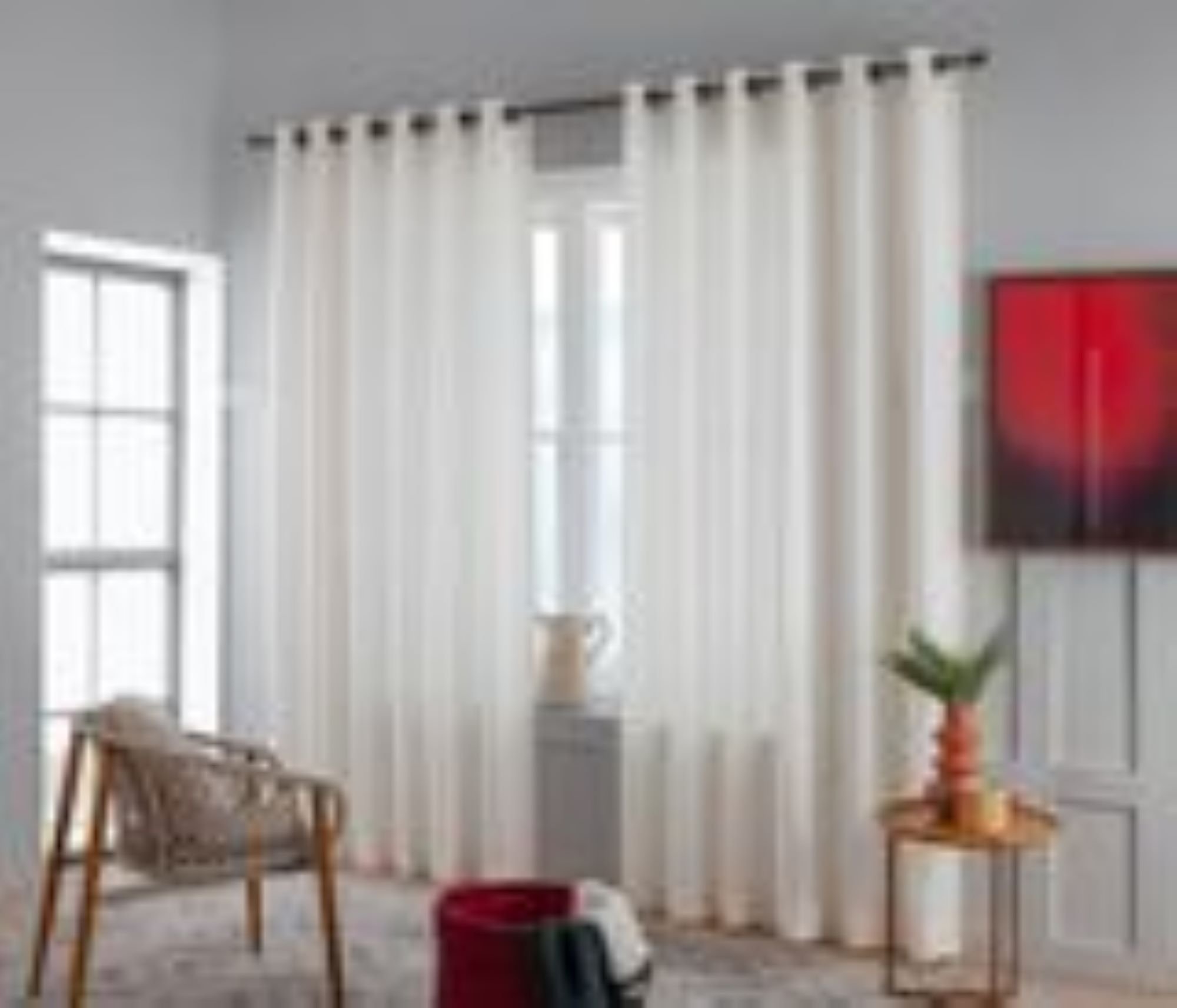 Cortina San Francisco Cru-linho 260x170cm - Becadecor