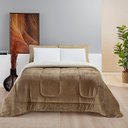 Ver imagem 3 de Coberdrom Sherpa e Flannel Everest Queen Manta Alta 150g 01 Peça - Caqui