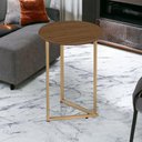 Ver imagem 4 de Mesa de Canto Decorativa Redonda Luxo Jade Lançamento